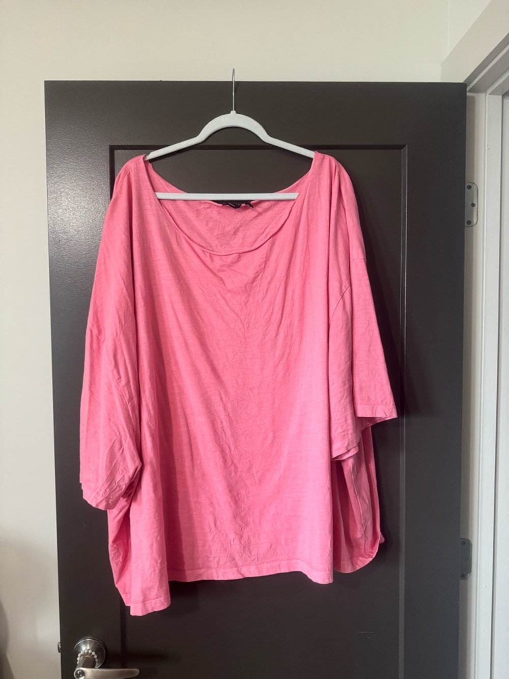 ASOS Curve Bright Pink Oversized Scoop Neck Tee